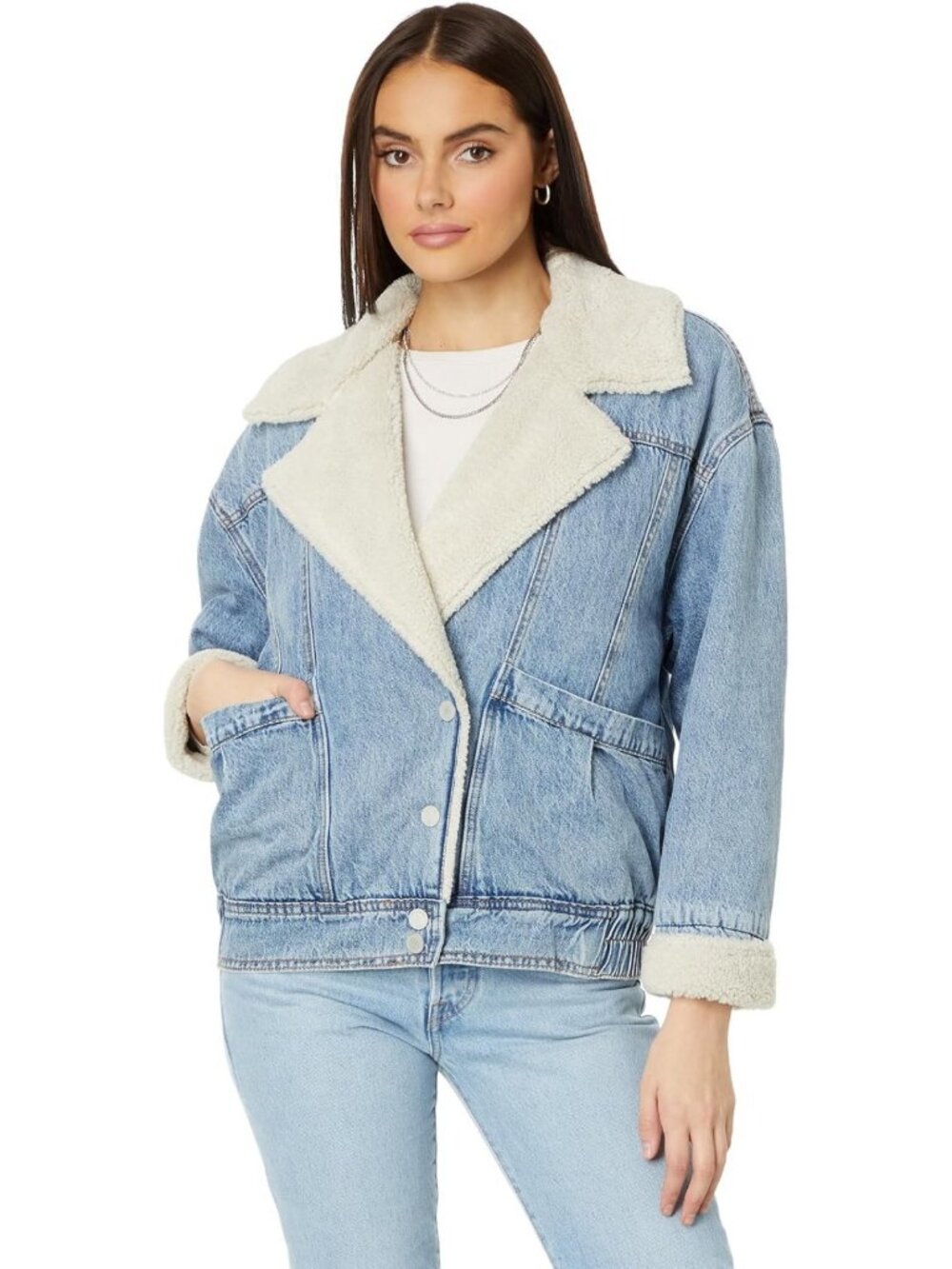 Stylish Women's Denim Jacket with Distressed Detail, Casual Chic Outerwear